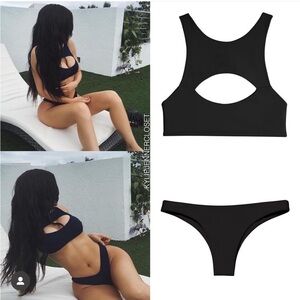 NWT Mikoh bikini top black size small